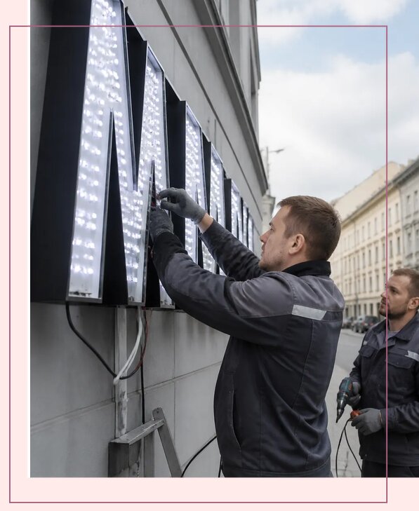 Изготовление и монтаж светодиодных LED вывесок в Королёве